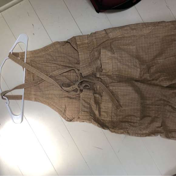 Free People Savannah Bib Overalls Wide Leg Jumpsuit - Picture 6 of 6